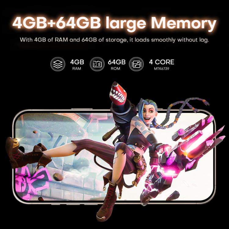 I16 Pro Max / PDQ6, 4GB+64GB, 6.58 inch Android 10 MTK6739 Quad Core, Network: 4G, Dual SIM, Plug:EU Plug(Black) - free shipping - PMc TechLife - Order now!