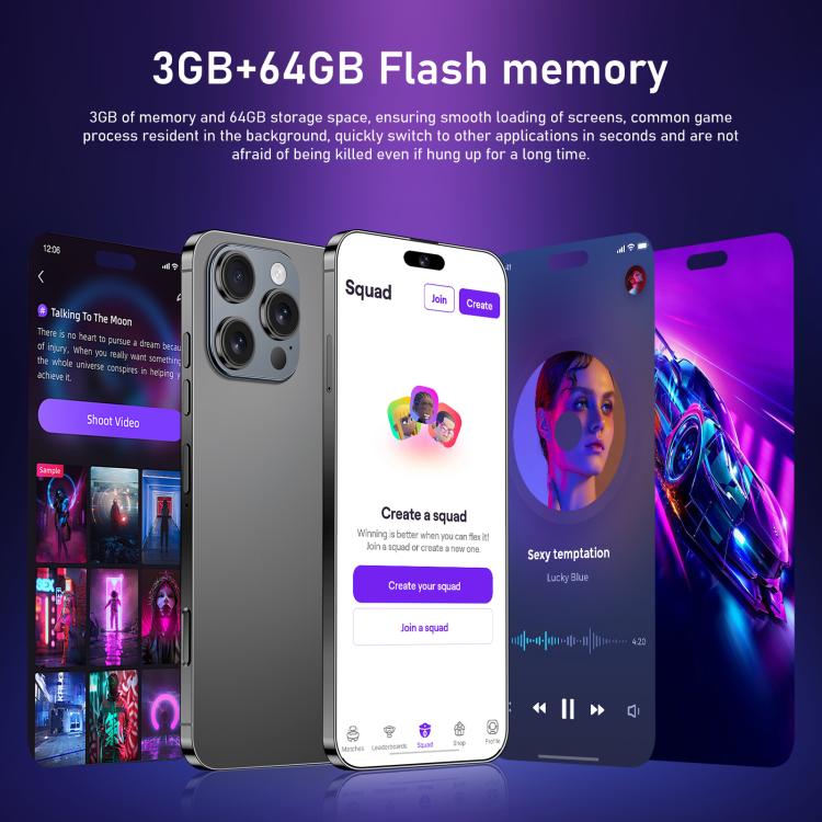 I16 Pro Max / RAi3, 3GB+64GB, 6.56 inch Android 10 MTK6739 Quad Core, Network: 4G, Dual SIM, Plug:AU Plug(Gold) - free shipping - PMc TechLife - Order now!