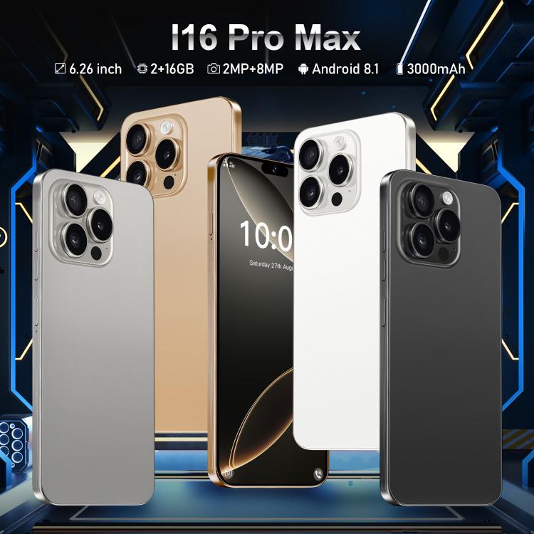 I16 Pro Max / ZPT93, 2GB+16GB, 6.26 inch Android 8.1 MTK6737 Quad Core, Network: 4G, Dual SIM, Plug:EU Plug(Gold) - free shipping - PMc TechLife - Order now!