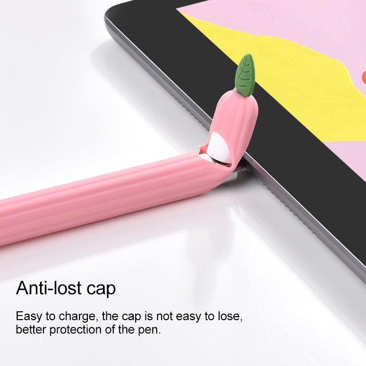 For Apple Pencil 1 Contrasting Color Mint Leaf Silicone Non-slip Protective Cover(Pink) - Pencil Accessories by PMC Jewellery | Online Shopping South Africa | PMC Jewellery | Buy Now Pay Later Mobicred