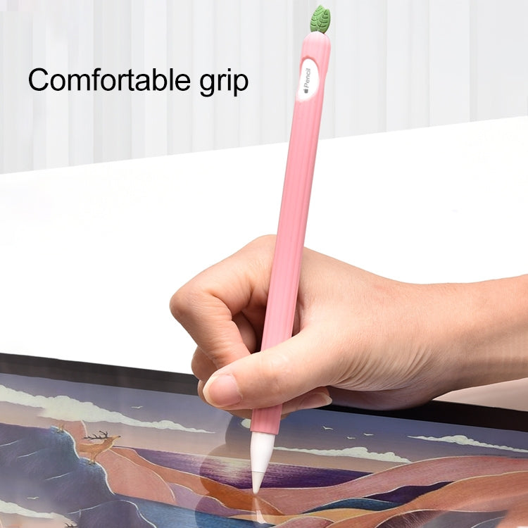 For Apple Pencil 1 Contrasting Color Mint Leaf Silicone Non-slip Protective Cover(Pink) - Pencil Accessories by PMC Jewellery | Online Shopping South Africa | PMC Jewellery | Buy Now Pay Later Mobicred