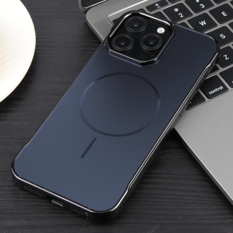 For iPhone 16 Pro Max Electroplating Frameless Frosted Anti-Glare PC MagSafe Phone Case(Black) - free shipping - PMC TechLife - Order now!