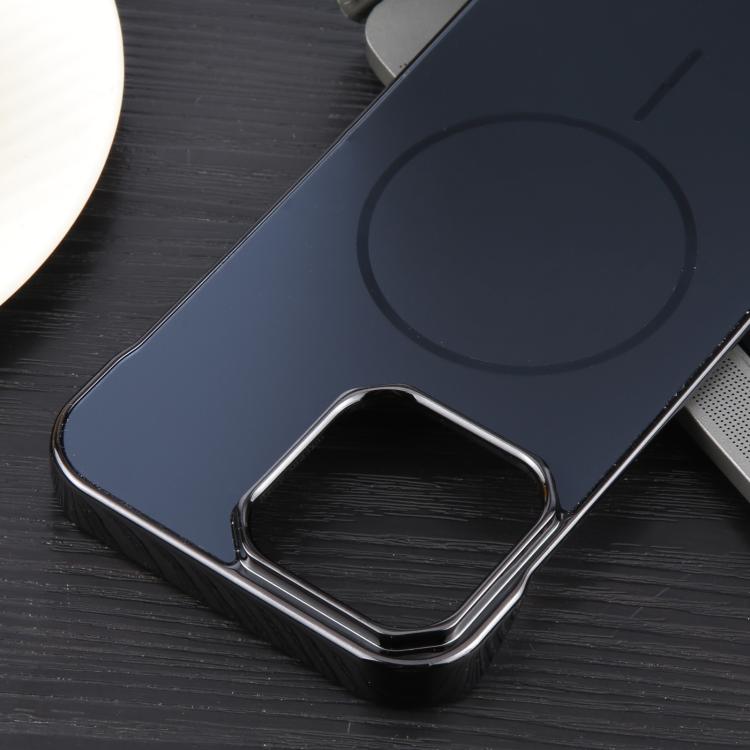 For iPhone 16 Pro Electroplating Frameless Frosted Anti-Glare PC MagSafe Phone Case(Black) - free shipping - PMC TechLife - Order now!