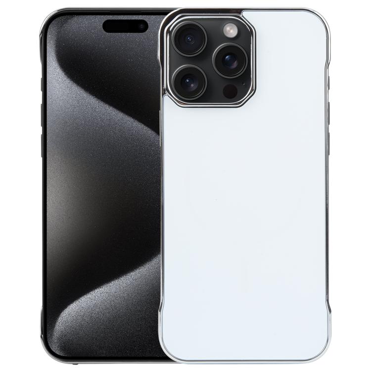 For iPhone 15 Pro Max Electroplating Frameless Frosted Anti-Glare PC MagSafe Phone Case(Silver White) - free shipping - PMC TechLife - Order now!