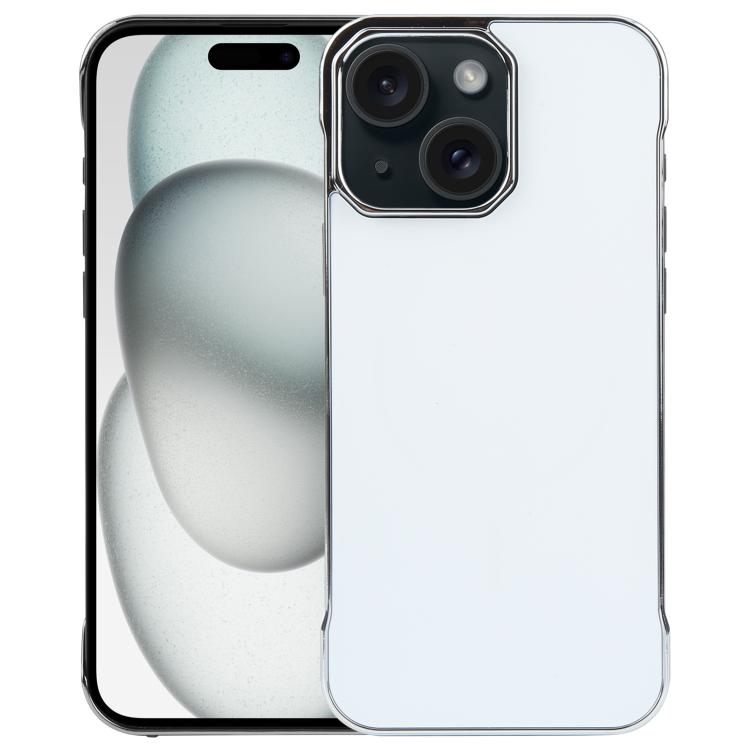 For iPhone 15 Electroplating Frameless Frosted Anti-Glare PC MagSafe Phone Case(Silver White) - free shipping - PMC TechLife - Order now!