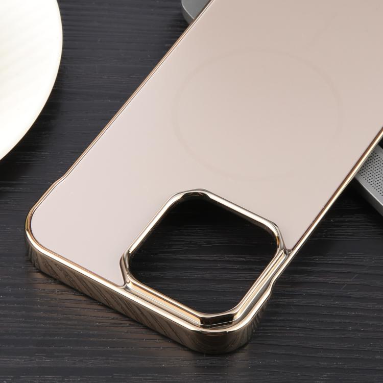 For iPhone 14 Pro Max Electroplating Frameless Frosted Anti-Glare PC MagSafe Phone Case(Desert Gold) - free shipping - PMC TechLife - Order now!