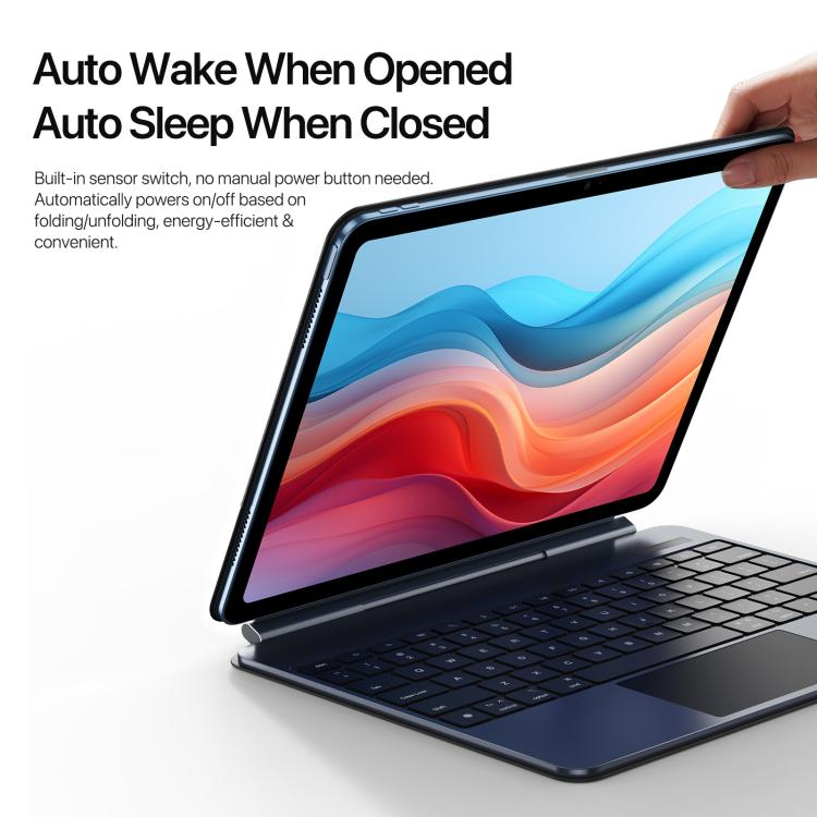 For iPad 2025 / 2022 DUX DUCIS MK Pro Series Floating Magnetic Keyboard Tablet Leather Case(Black) - free shipping - PMC TechLife - Order now!