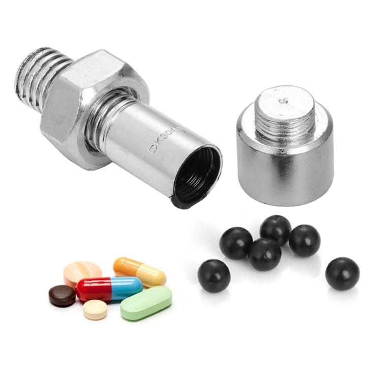 Simulation Spare Tire Screw Capsule Medicine Storage Tank Pill Storage Organizer(Silver) - free shipping - PMC TechLife - Order now!