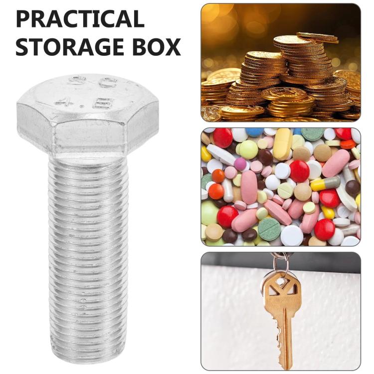 Portable Hexagonal Screw Medicine Storage Tank Pill Storage Box(Silver) - free shipping - PMC TechLife - Order now!