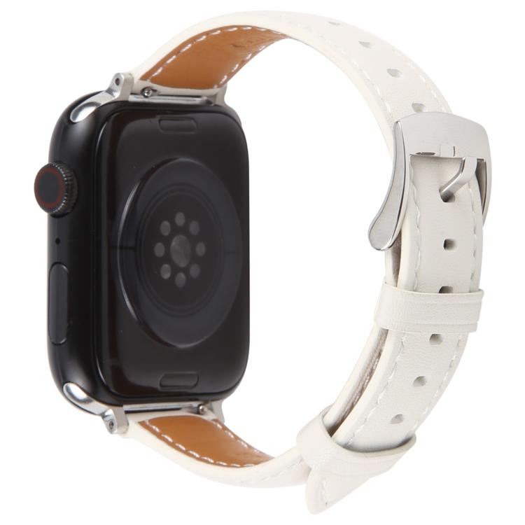 For Apple Watch 46mm / 49mm / 45mm / 44mm Silk Microfiber Leather Watch Band(White) - Watch Bands by PMC TechLife | Online Shopping South Africa | PMC TechLife | Buy Now Pay Later Mobicred