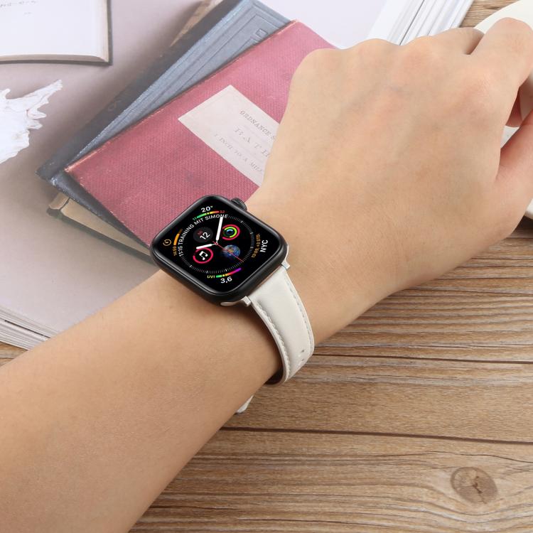 For Apple Watch 42mm / 41mm / 40mm / 38mm Silk Microfiber Leather Watch Band(Black) - Watch Bands by PMC TechLife | Online Shopping South Africa | PMC TechLife | Buy Now Pay Later Mobicred