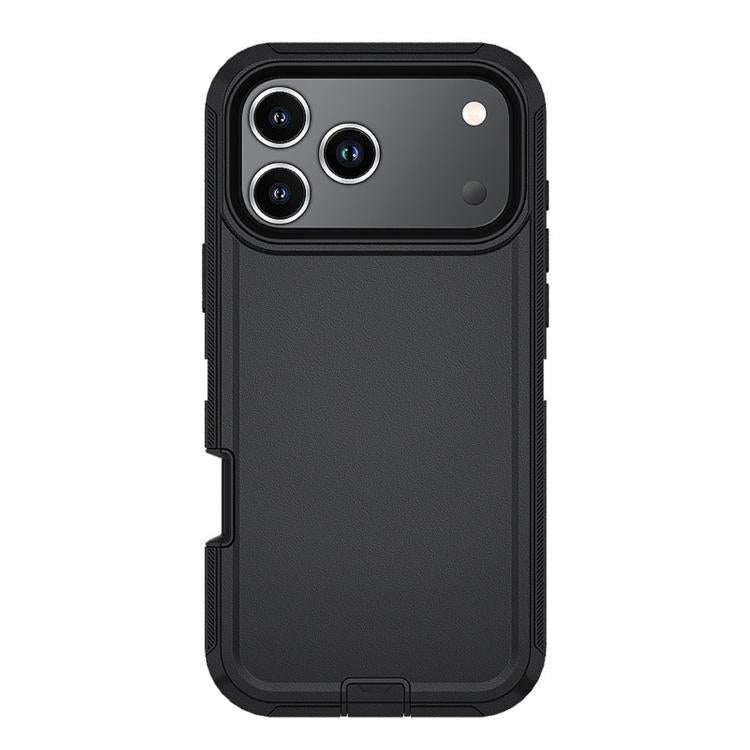 For iPhone 17 Pro Max Kalebol Shockproof PC Hybrid TPU Phone Case with Back Clip(Black) - free shipping - PMC TechLife - Order now!