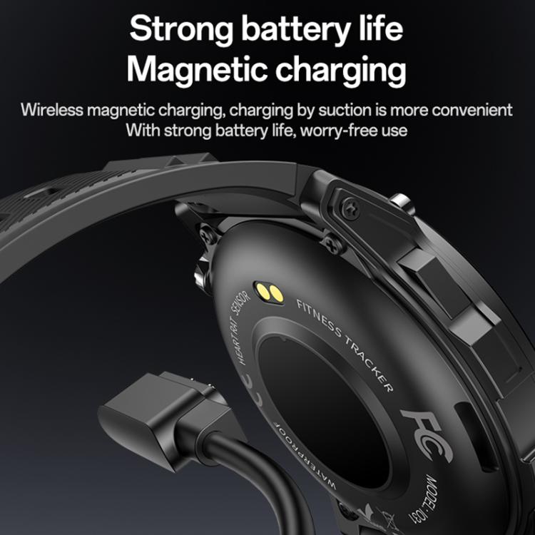 Yesido IO31 1.43 inch AMOLED Screen Smart Watch Support BT Call / Heart Rate(Black) - free shipping - PMC TechLife - Order now!