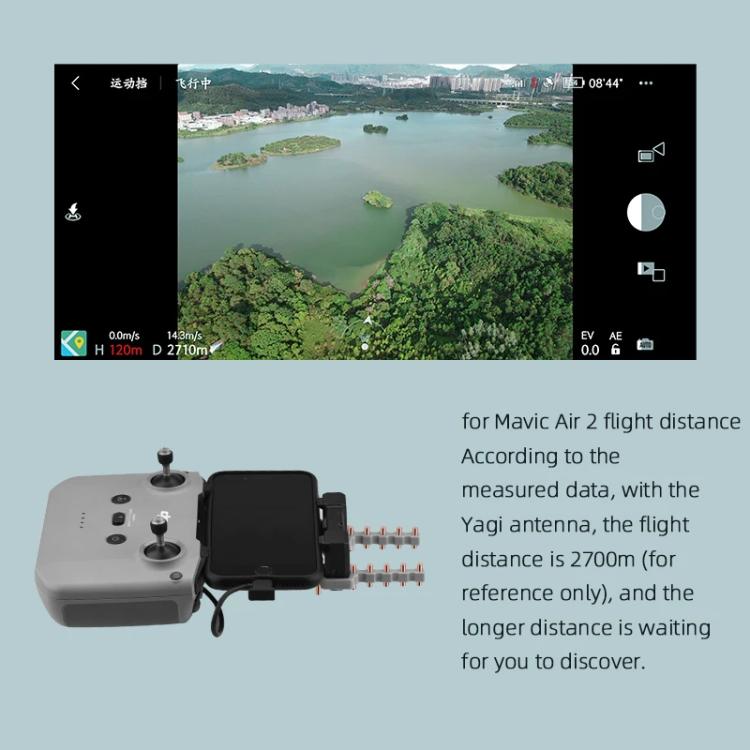 For DJI Mavic 3 / Air 2 / Air 2S / Mini 2 BRDRC Remote Controller Copper Yagi-Uda Antenna Signal Enhancer(Grey) - free shipping - PMC TechLife - Order now!