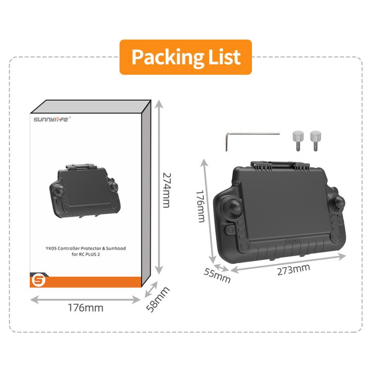 For DJI RC Plus 2 Sunnylife Remote Control Sunshade Protection Cover(Grey) - free shipping - PMC TechLife - Order now!