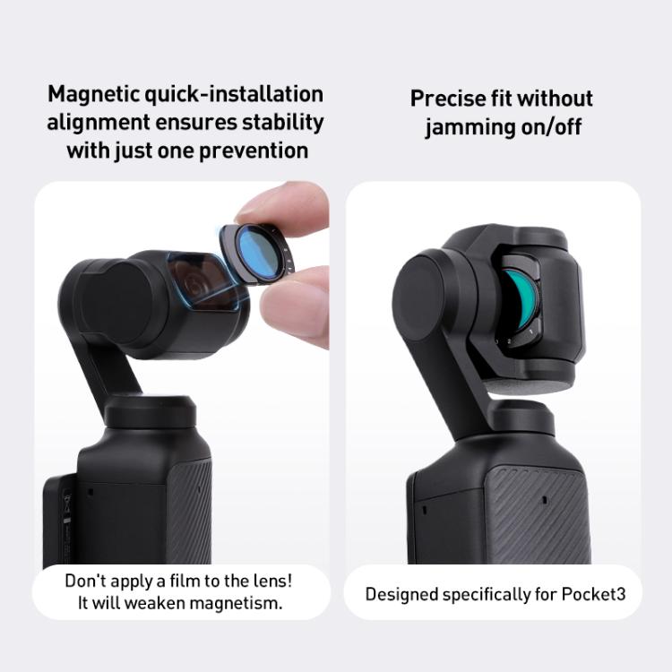 For DJI Osmo Pocket 3 Camera Lens Filter, Filter:Black Mist 1/4 - free shipping - PMC TechLife - Order now!