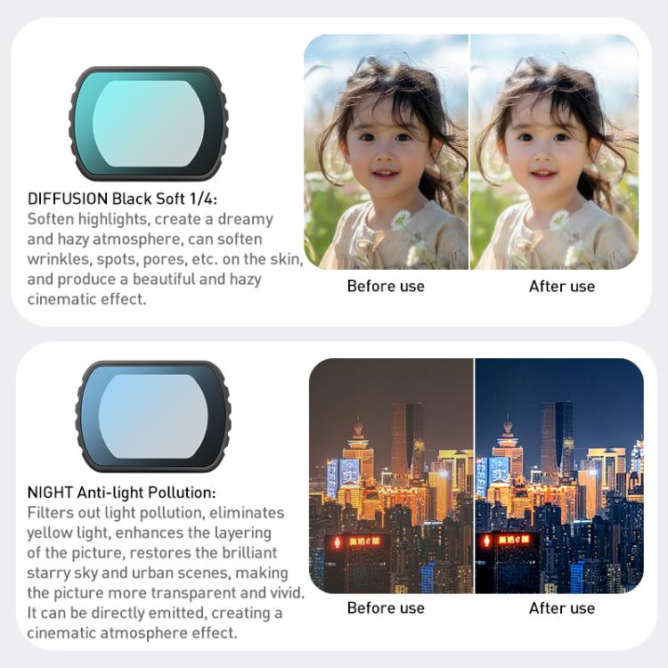 For DJI Osmo Pocket 3 Camera Lens Filter, Filter:0.72X Wide Lens - free shipping - PMC TechLife - Order now!