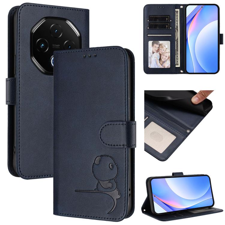 For UMIDIGI G100 Pro Litter Panda Embossing RFID Leather Phone Case with Lanyard(Blue) - free shipping - PMC TechLife - Order now!
