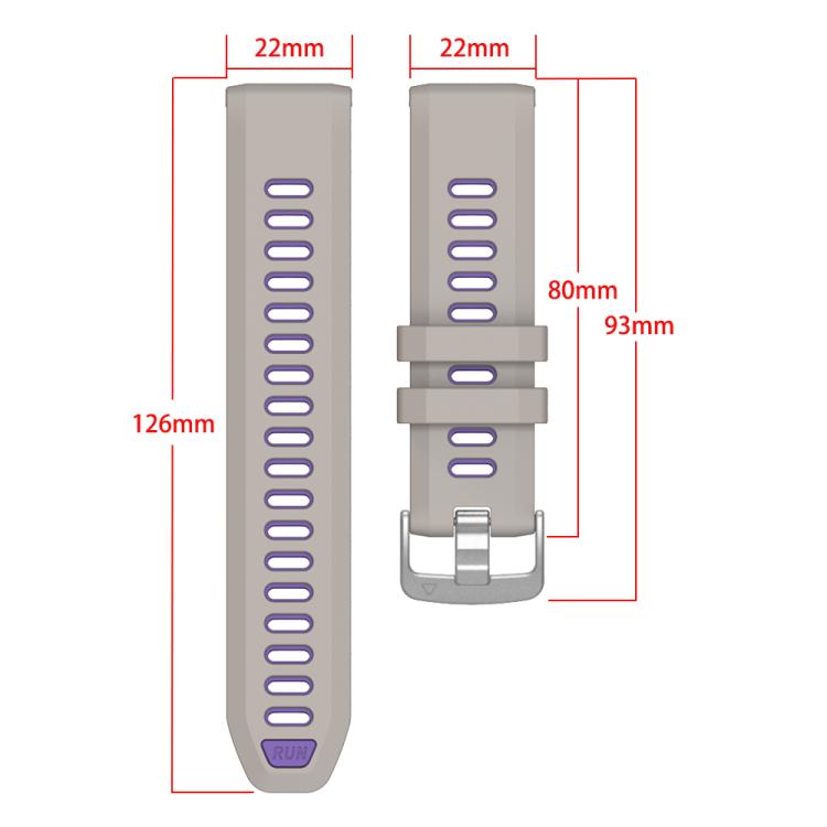 For Garmin Forerunner 970 Two Color Steel Buckle Silicone Watch Band(White Blue) - free shipping - PMC TechLife - Order now!