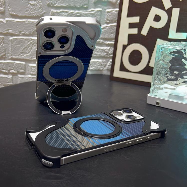 For iPhone 14 Pro Metal Frameless 360 Degree Rotation Holder MagSafe Phone Case(Black) - free shipping - PMC TechLife - Order now!
