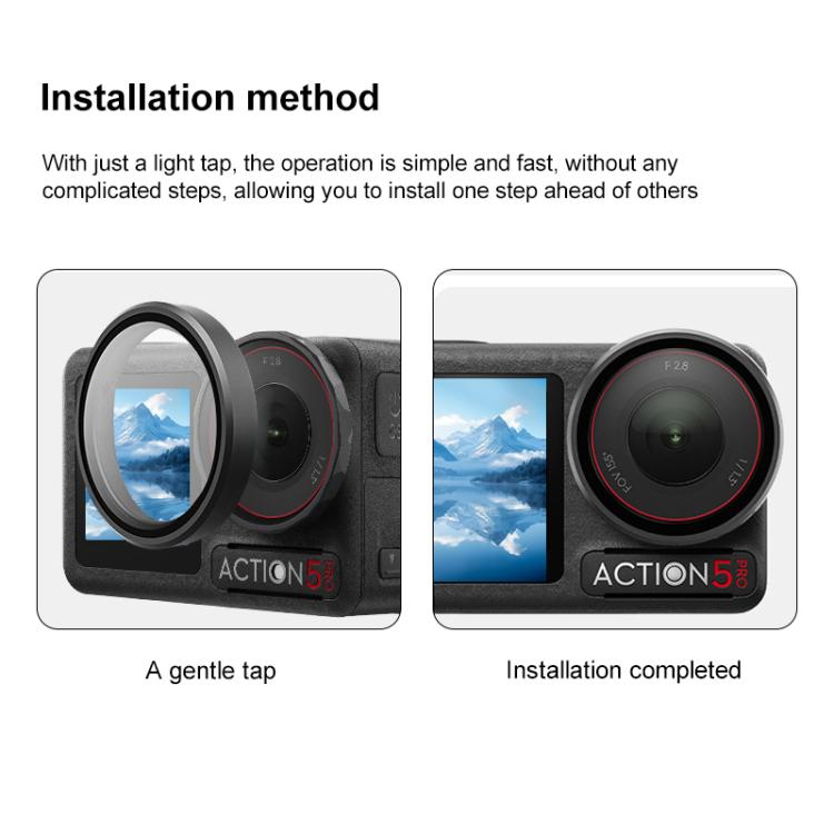 For DJI Action 5 Pro Camera Lens Filter, Filter:ND16 - free shipping - PMC TechLife - Order now!