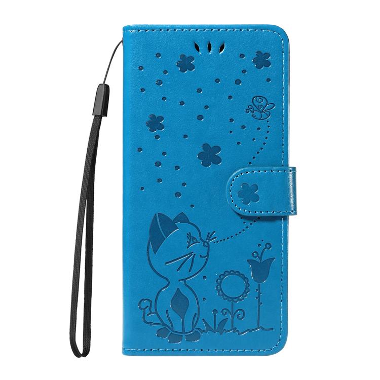 For Nothing Phone 3 Cat and Bee Embossed Flip Leather Phone Case(Blue) - free shipping - PMC TechLife - Order now!