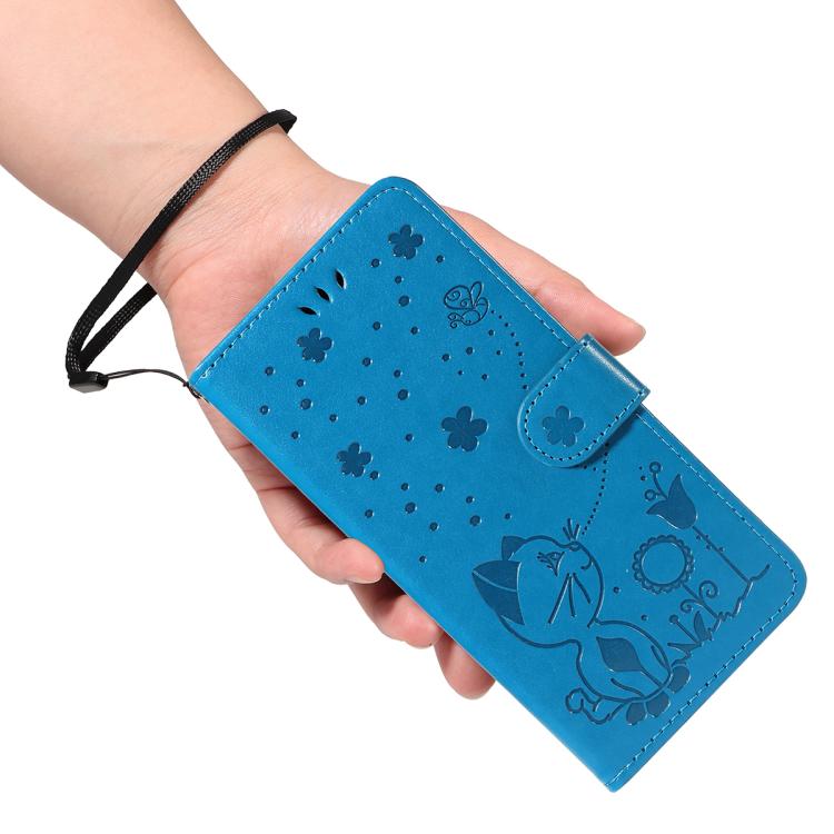 For Nothing Phone 3 Cat and Bee Embossed Flip Leather Phone Case(Blue) - free shipping - PMC TechLife - Order now!