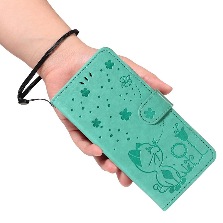 For Nothing Phone 3A Cat and Bee Embossed Flip Leather Phone Case(Green) - free shipping - PMC TechLife - Order now!