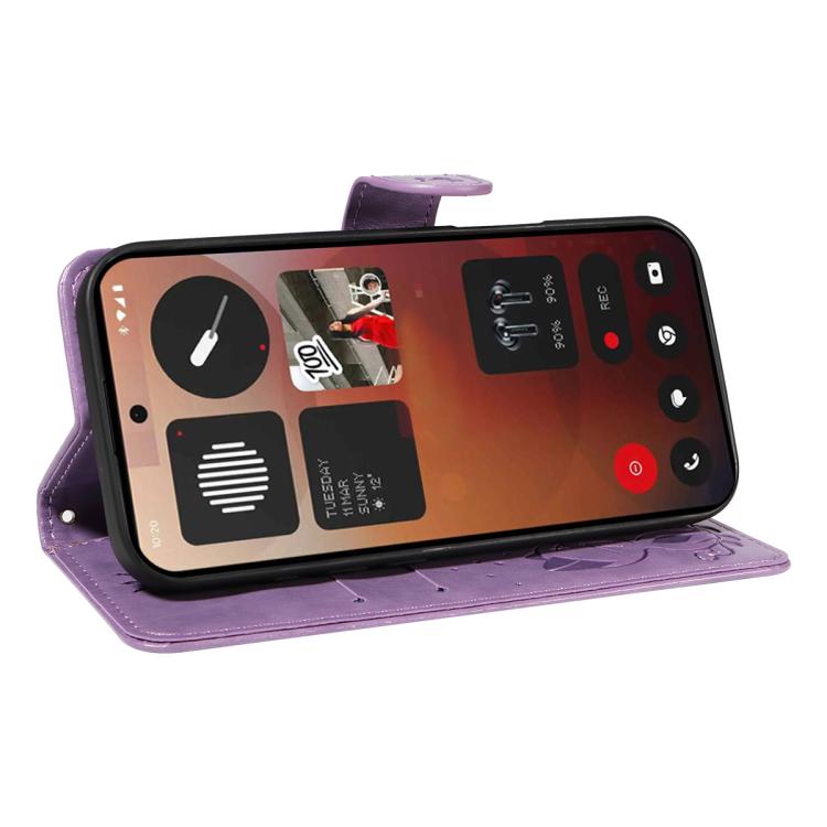 For Nothing Phone 3A Pro Cat and Bee Embossed Flip Leather Phone Case(Purple) - free shipping - PMC TechLife - Order now!