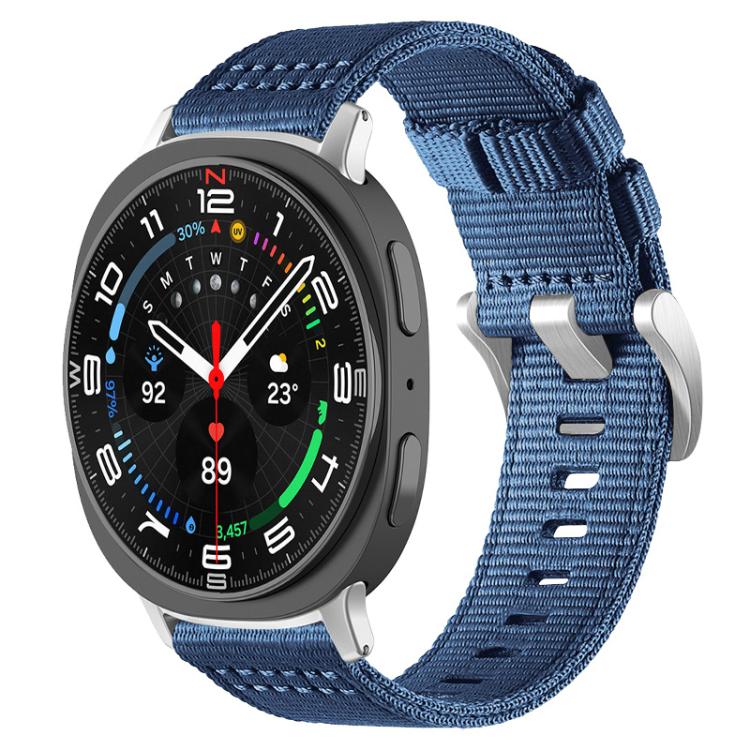 For Samsung Galaxy Watch8 / 8 Classic xDfind Two-section Nylon Watch Band(Blue) - free shipping - PMC TechLife - Order now!
