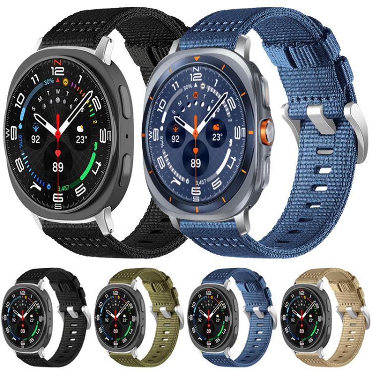 For Samsung Galaxy Watch8 / 8 Classic xDfind Two-section Nylon Watch Band(Blue) - free shipping - PMC TechLife - Order now!