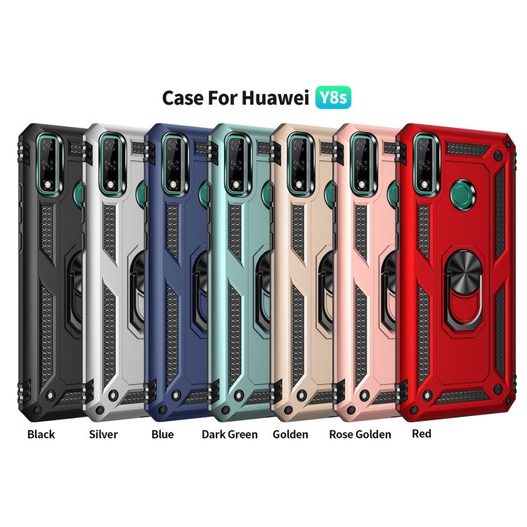 For Huawei Y8s Shockproof TPU + PC Protective Case with 360 Degree Rotating Holder(Black) - Huawei Cases by PMC Jewellery | Online Shopping South Africa | PMC Jewellery