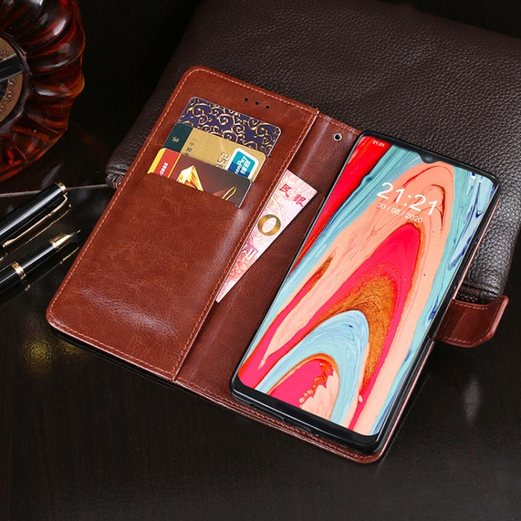 For Cubot Note 20 idewei Crazy Horse Texture Horizontal Flip Leather Case with Holder & Card Slots & Wallet(Brown) - free shipping - PMC Jewellery - Order now!
