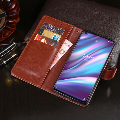 For Wiko View 5 idewei Crazy Horse Texture Horizontal Flip Leather Case with Holder & Card Slots & Wallet(Black) - Wiko by idewei | Online Shopping South Africa | PMC Jewellery | Buy Now Pay Later Mobicred