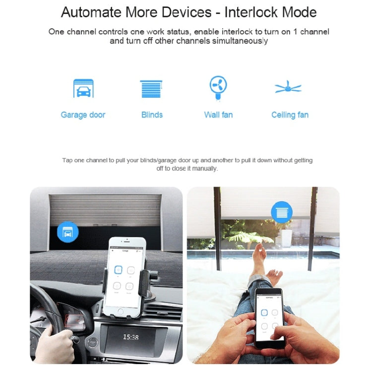 Sonoff 4CHPROR3 Mobile Phone Smart Home Switch Four-way Controller, Support Long-range Control Timing - free shipping - PMC Jewellery - Order now!