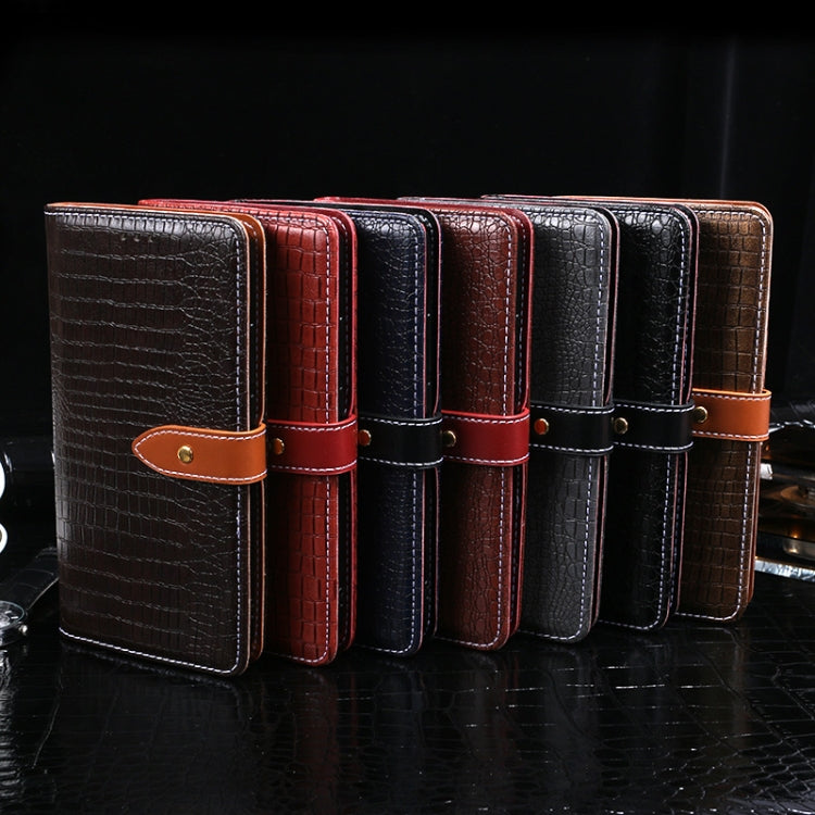 For Blackview BV6900 idewei Crocodile Texture Horizontal Flip Leather Case with Holder & Card Slots & Wallet(Dark Blue) - More Brand by idewei | Online Shopping South Africa | PMC TechLife | Buy Now Pay Later Mobicred