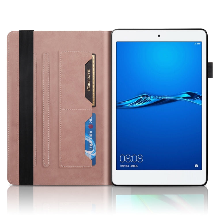 For Huawei Mediapad M5 Lite / C5 10.1 inch Life Tree Series Horizontal Flip Leather Case with Holder & Card Slots & Pen Slot(Rose Gold) - Huawei by PMC Jewellery | Online Shopping South Africa | PMC Jewellery