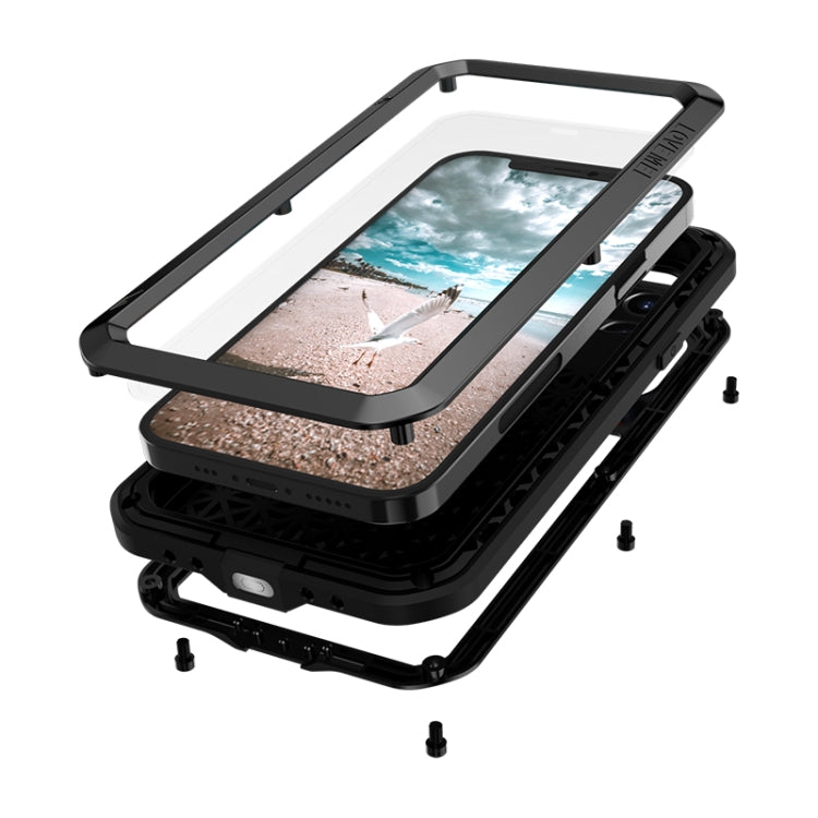 For iPhone 12 Pro LOVE MEI Metal Shockproof Life Waterproof Dustproof Protective Case(Yellow) - iPhone 12 / 12 Pro Cases by LOVE MEI | Online Shopping South Africa | PMC TechLife | Buy Now Pay Later Mobicred