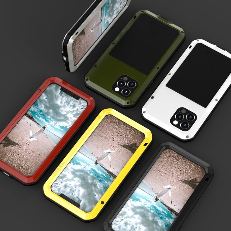 For iPhone 12 Pro LOVE MEI Metal Shockproof Life Waterproof Dustproof Protective Case(Army Green) - iPhone 12 / 12 Pro Cases by LOVE MEI | Online Shopping South Africa | PMC Jewellery