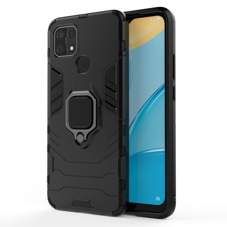 For OPPO A15 PC + TPU Shockproof Protective Case with Magnetic Ring Holder(Black) - OPPO Cases by PMC TechLife | Online Shopping South Africa | PMC TechLife | Buy Now Pay Later Mobicred
