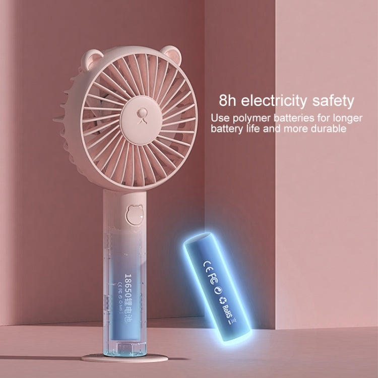 MF003 USB Bear Handheld Portable Fan (White) - Electric Fans by PMC Jewellery | Online Shopping South Africa | PMC Jewellery | Buy Now Pay Later Mobicred