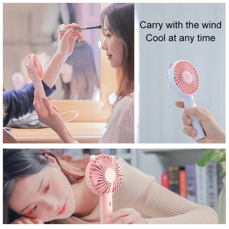 MF003 USB Bear Handheld Portable Fan (White) - Electric Fans by PMC Jewellery | Online Shopping South Africa | PMC Jewellery | Buy Now Pay Later Mobicred