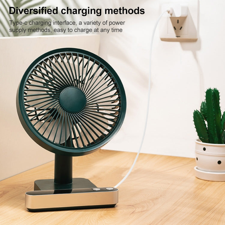 F702 Automatic Shaking Desktop Electric Fan with LED Display (White) - Electric Fans by PMC Jewellery | Online Shopping South Africa | PMC Jewellery | Buy Now Pay Later Mobicred