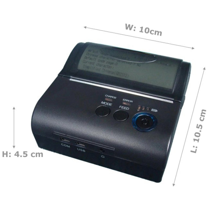 POS-8001LD Portable Bluetooth Thermal Receipt Printer - Printer by PMC TechLife | Online Shopping South Africa | PMC TechLife | Buy Now Pay Later Mobicred