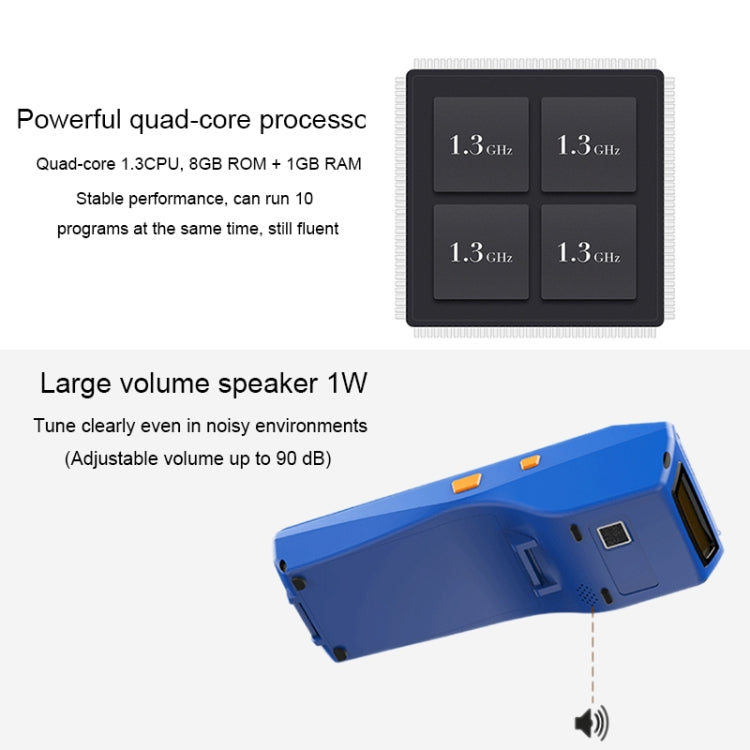 PDA-5501 Multi-function 5.5 inch IPS Screen IP65 Protection All-in-one Intelligent Terminal, Built-in Thermal Line Printer & MIC & Speaker, Support WiFi & Bluetooth & GPS(Black) - Receipt Printers by PMc TechLife | Online Shopping South Africa | PMc TechLife | Buy Now Pay Later Mobicred