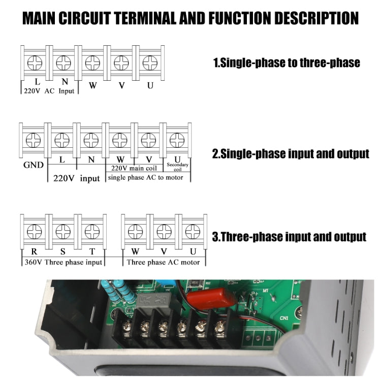 AT1-2200S 2.2KW 220V Single-phase Inverter - Relays by PMC TechLife | Online Shopping South Africa | PMC TechLife