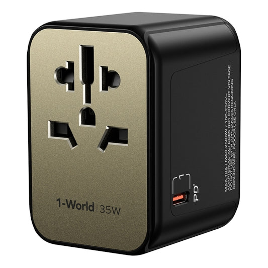 MOMAX 1-World UA9 PD 35W Fast Charger Power Adapter (Gold) - USB Charger by MOMAX | Online Shopping South Africa | PMC Jewellery | Buy Now Pay Later Mobicred