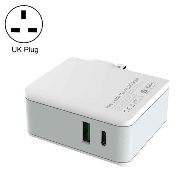 LDNIO A4403C 30W PD + Auto-id Foldable Fast Travel Charger with 1m Micro USB Cable, UK Plug - USB Charger by LDNIO | Online Shopping South Africa | PMC TechLife | Buy Now Pay Later Mobicred