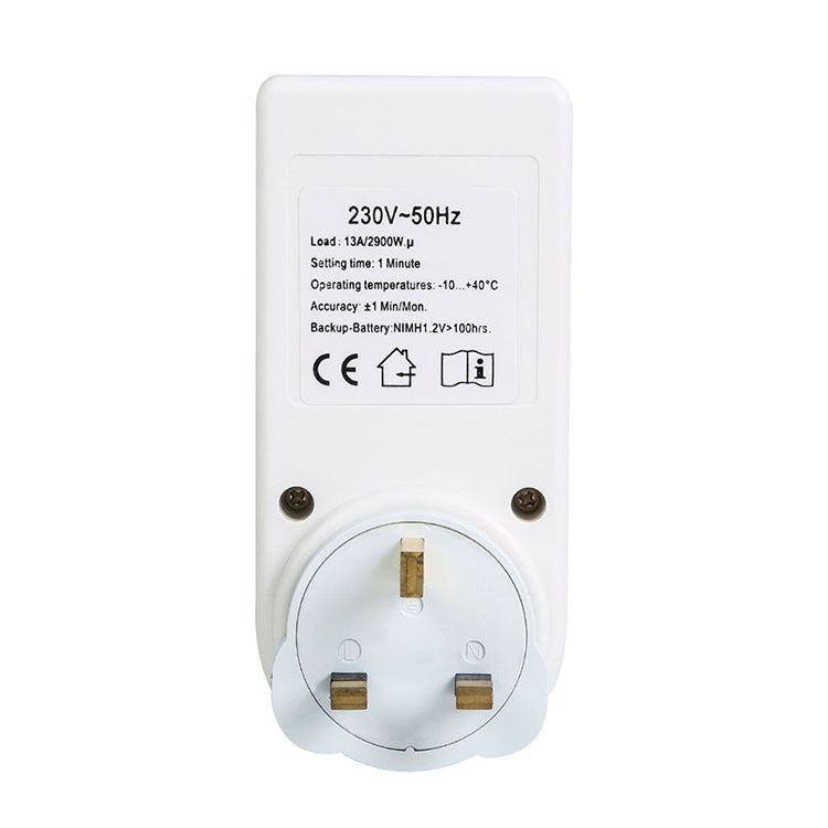 AC 230V Smart Home Plug-in LCD Display Clock Summer Time Function 12/24 Hours Changeable Timer Switch Socket, UK Plug - free shipping - PMC TechLife - Order now!