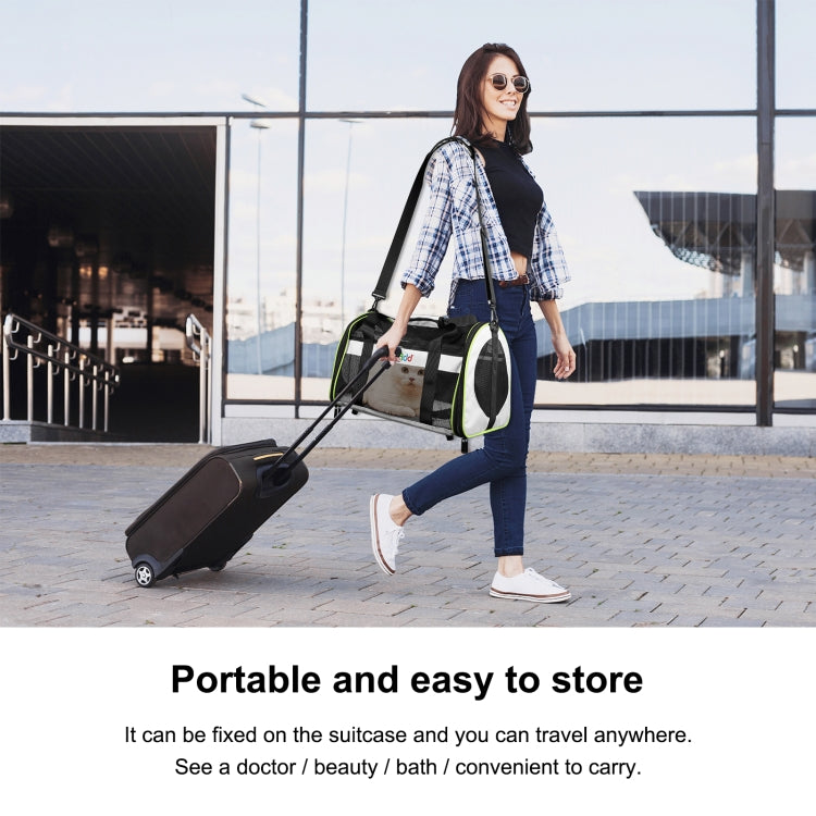 FUNADD Pet Travel Carrier Bag Shoulder Foldable Tote Bag(Grey) - Pet Storages & Bags by FunAdd | Online Shopping South Africa | PMC TechLife | Buy Now Pay Later Mobicred